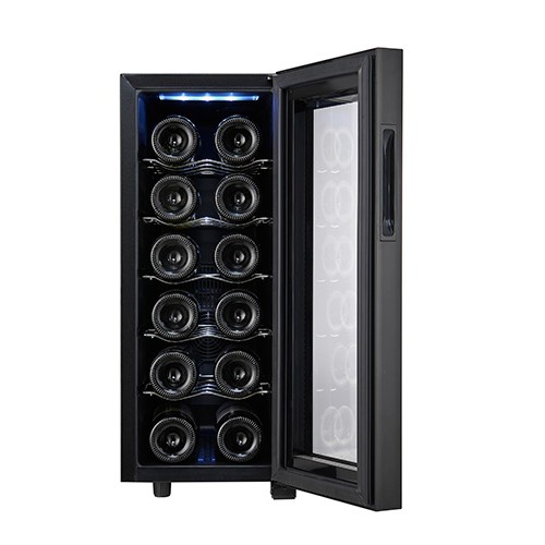 Racitor de vinuri ADLER, 1 usa, 12 sticle, negru, 33 l