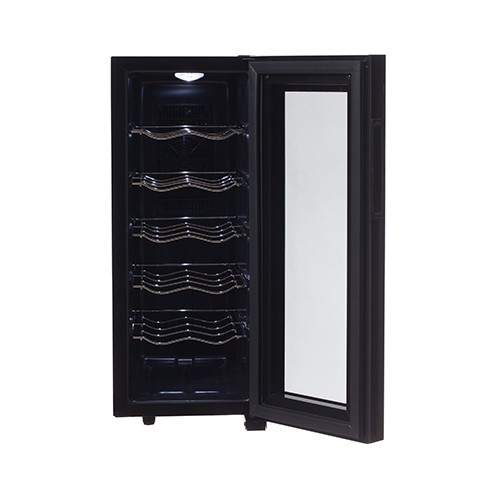 Racitor de vinuri ADLER, 1 usa, 12 sticle, negru, 33 l