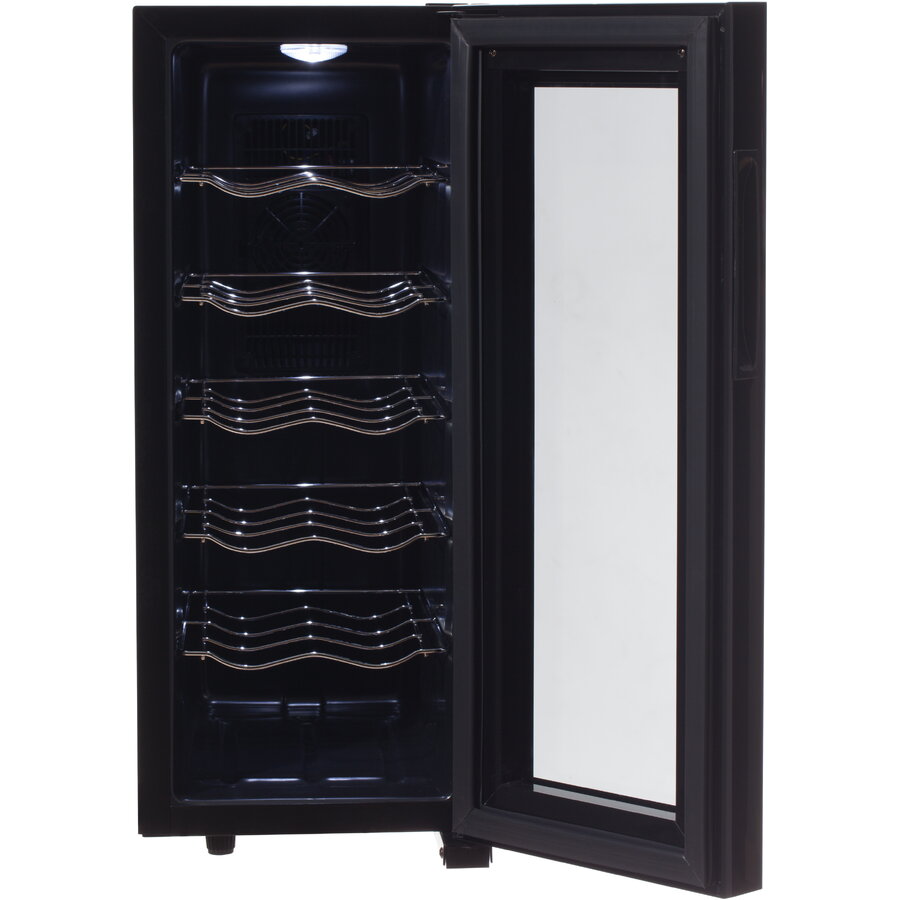 Racitor de vinuri ADLER, 1 usa, 12 sticle, negru, 33 l