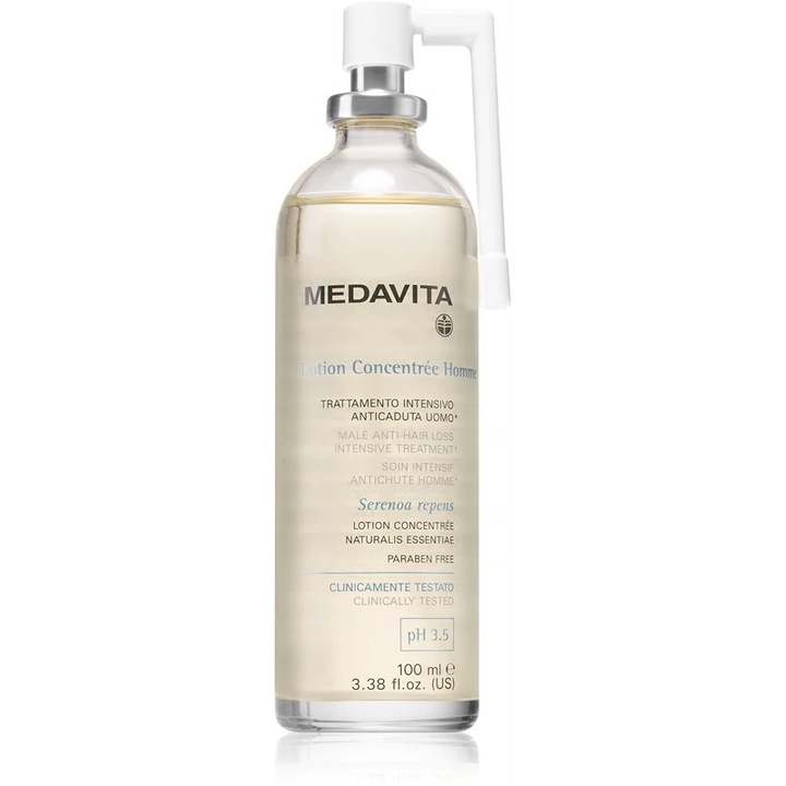 Tonic impotriva caderii parului pentru barbati Lotiune Medavita Concentree Homme Tratament intensiv impotriva caderii parului, 100 ml