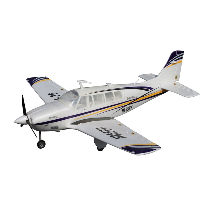 Model RC avion de calatorie A36 1280mm, fara perii, PNP, detalii realiste, electric retractabil, set complet