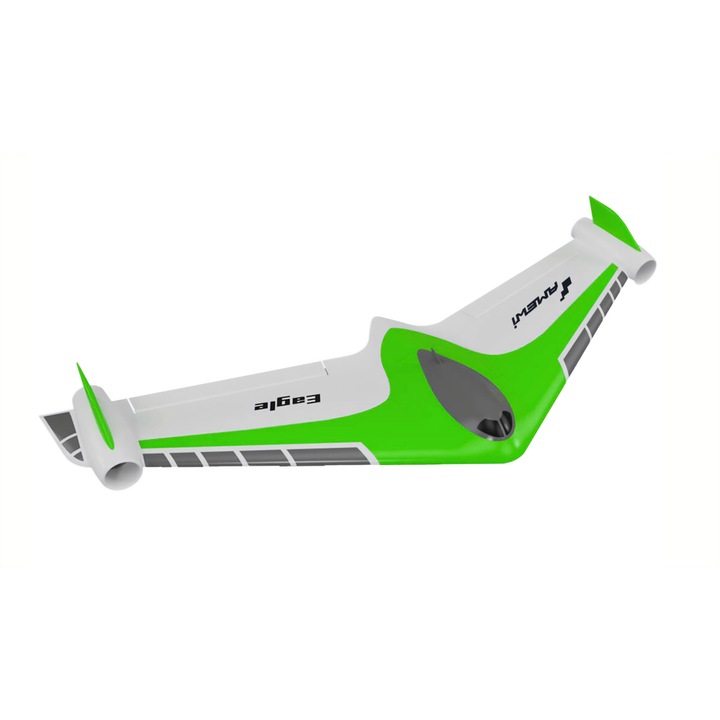Model avion zburator Eagle Twin V2 PNP, 40mm, viteza maxima 180 km/h, culoare verde, anvergura 1019mm