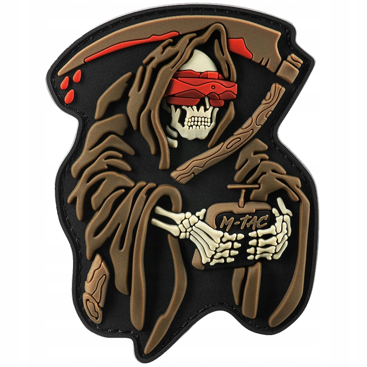 Petic 3D M-Tac, PVC, negru/coyote, 9x6.5cm