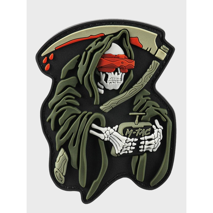 Petic militar M-Tac, PVC, negru/oliv, 9x6,5cm