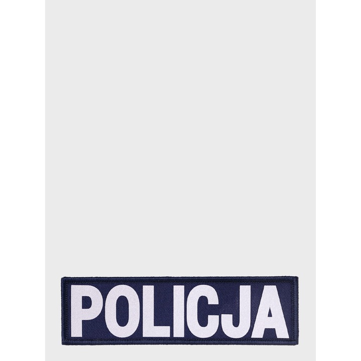 Emblema reflectorizanta POLICIA, SPIN, 14x4cm, montare Velcro, culoare granat.