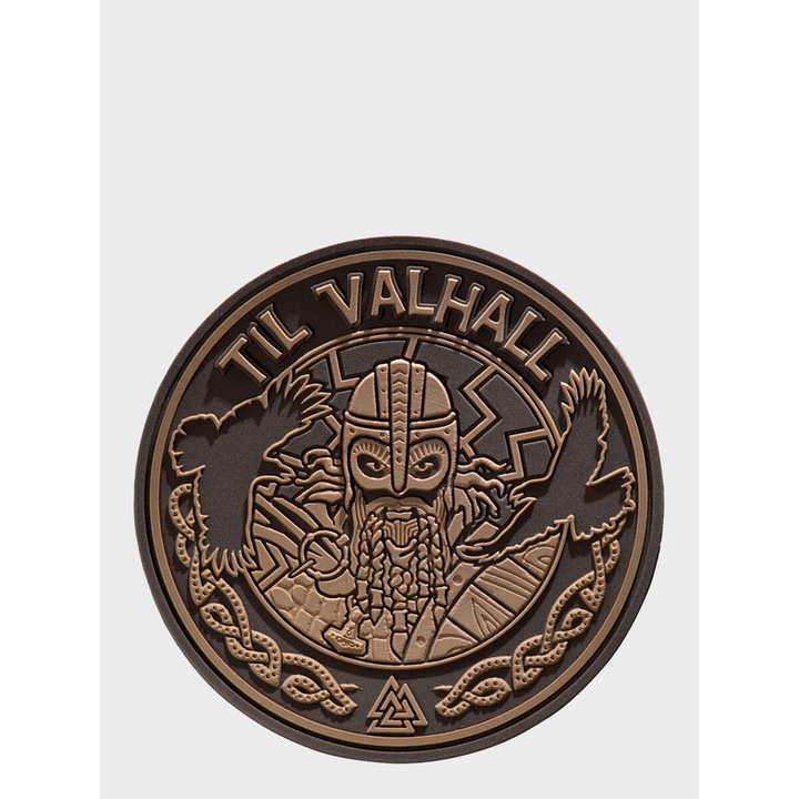Naszywka 3D Till Valhall, M-Tac, Coyote, 8cm, material guma