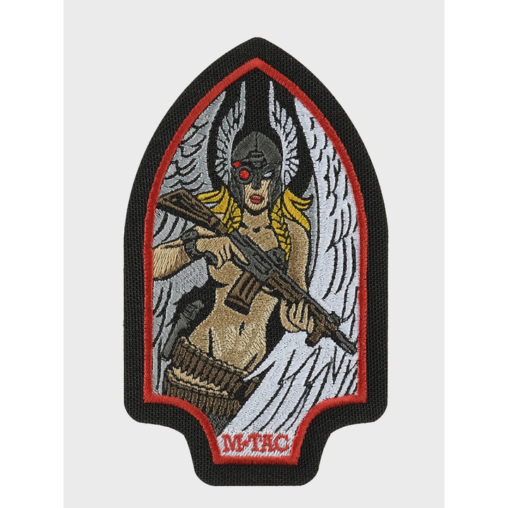 Petic militar M-Tac, Cordura 500D, negru/rosu, 11x6,5cm