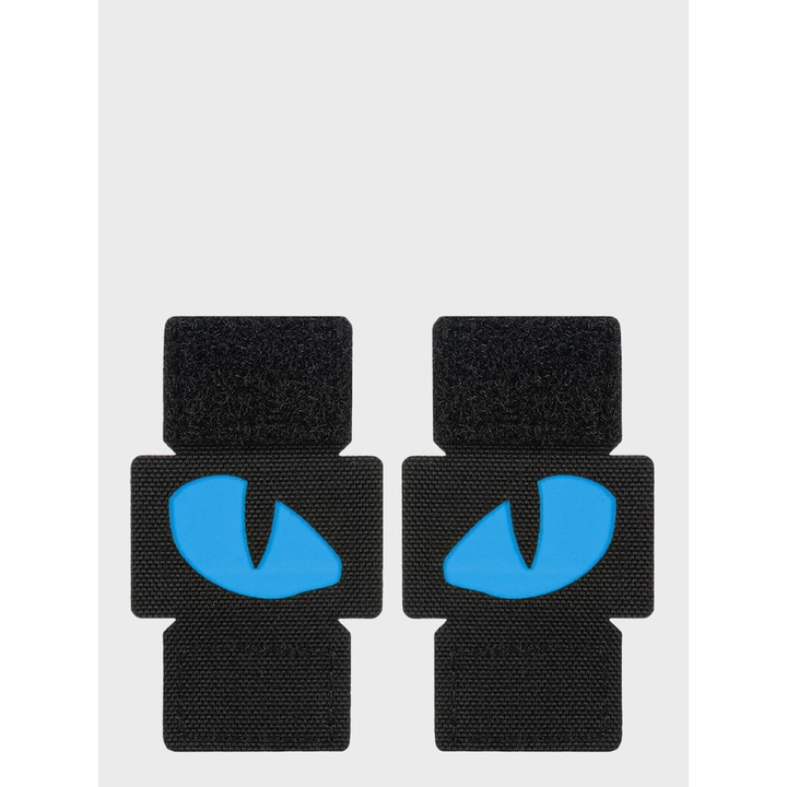 Naszywka M-Tac Tiger Eyes, Cordura 500D, fluorescena, neagra/albastra, sistem MOLLE