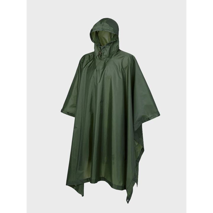 Poncho impermeabil Brandit, culoare olive, dimensiuni 220x145cm, set cu husa