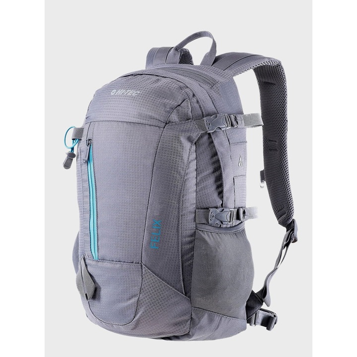 Rucsac Hi-Tec FELIX 25L, sistem de ventilatie, elemente reflectorizante, gri, 47x29x19cm