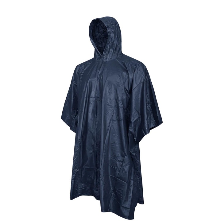 Poncho impermeabil MIL-TEC, 100% PVC, albastru, 203x127cm