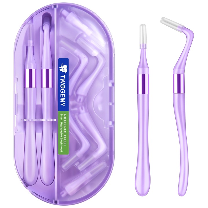 Set periute interdentare, 18 bucati, 0.8mm, foarte moi, violet