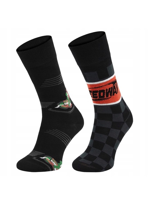 Sosete barbatesti, Comodo, dirt track, negre, multicolor, bumbac/poliamida/elastan