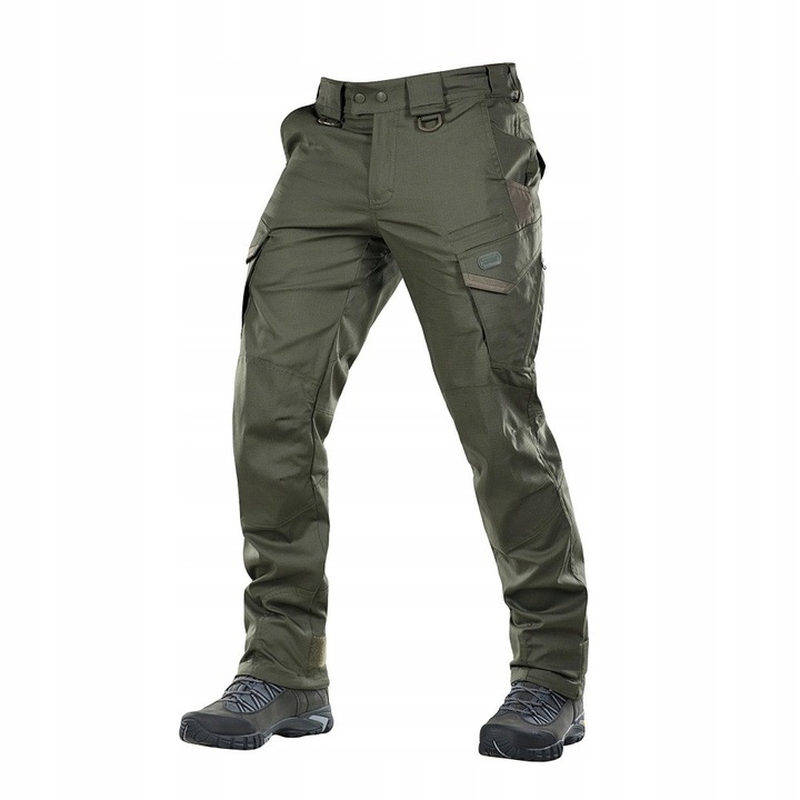 Pantaloni tactici M-Tac Aggressor Gen. II Flex, Rip-Stop, poliester/bumbac, verde