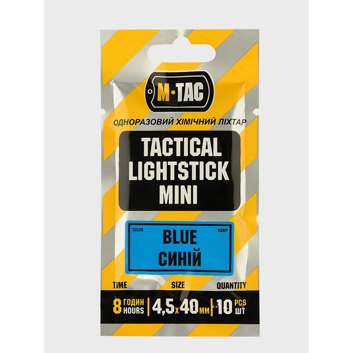 Lumina chimica M-Tac, set 10 bucati, 4x4,5cm, albastru, rezistent la apa
