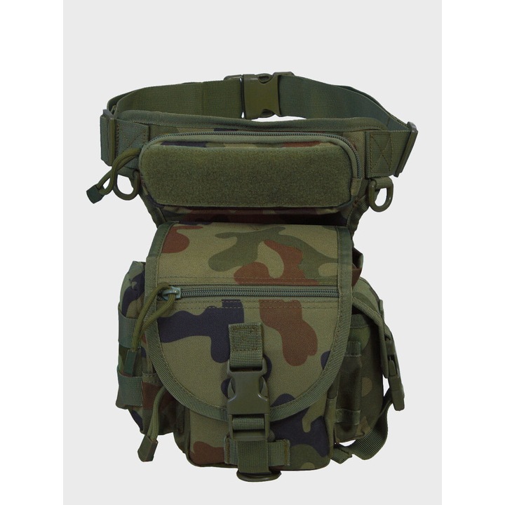 Geanta De Umar Tip Dump, Dominator Uc, Reload, Material Poliester 600D, Numar De Compartimente 2, Numar De Buzunare 5, Acoperita Cu Un Strat Impermeabil Din Pvc, 31 x 17 x 13 cm, Wz93 / Pl Camo