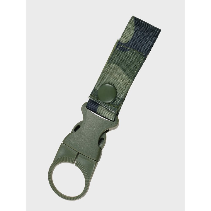 Suport Pentru Curea Pentru Sticla, Dominator, Plastic, Diametru Inel Aprox 2.8 cm, Compatibil Cu Sistemul Molle, Catarama Pentru Deconectare Si Conectare Rapida, 16 cm, Wz93