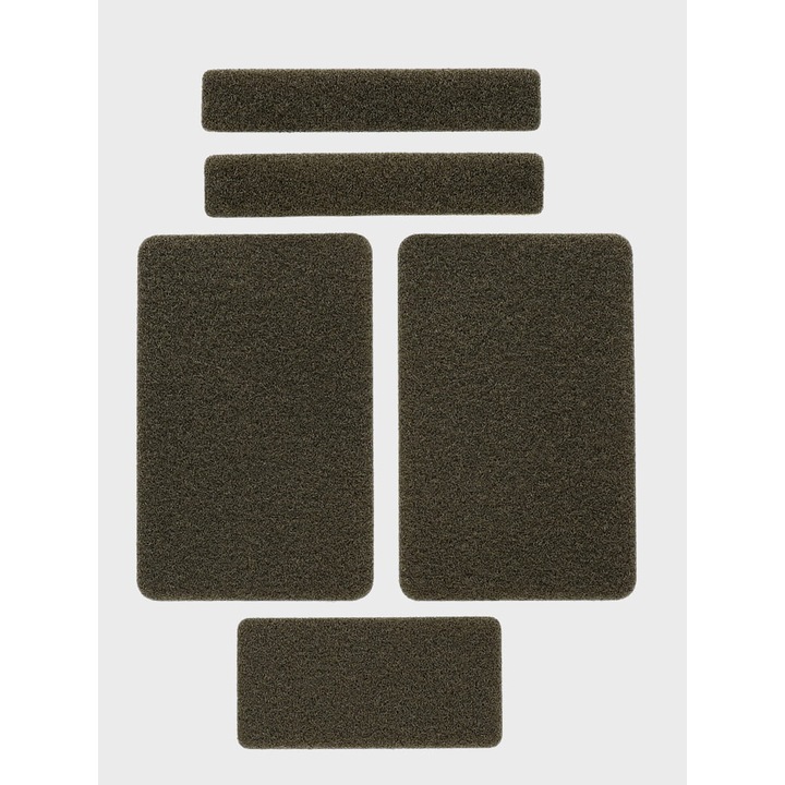 Set 5 panouri Velcro M-TAC, Army Olive, dimensiuni 9x14cm, 13x2,5cm, 10x5cm