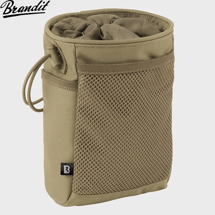 Port cartus Brandit, poliester, 3 buzunare, camel, 20x13x8cm
