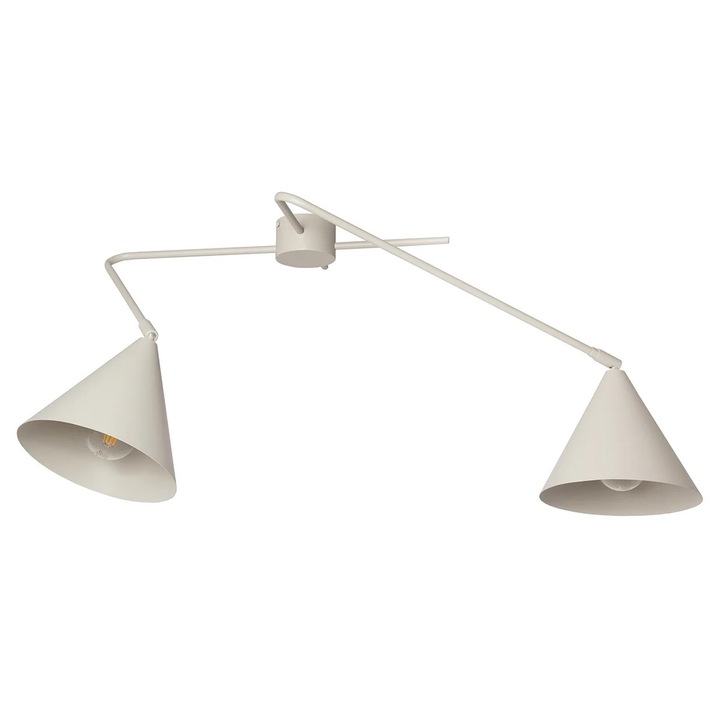 Lustra Sigma GALAXY, minimalista, 2xE27, gri bej, 77x45x36cm