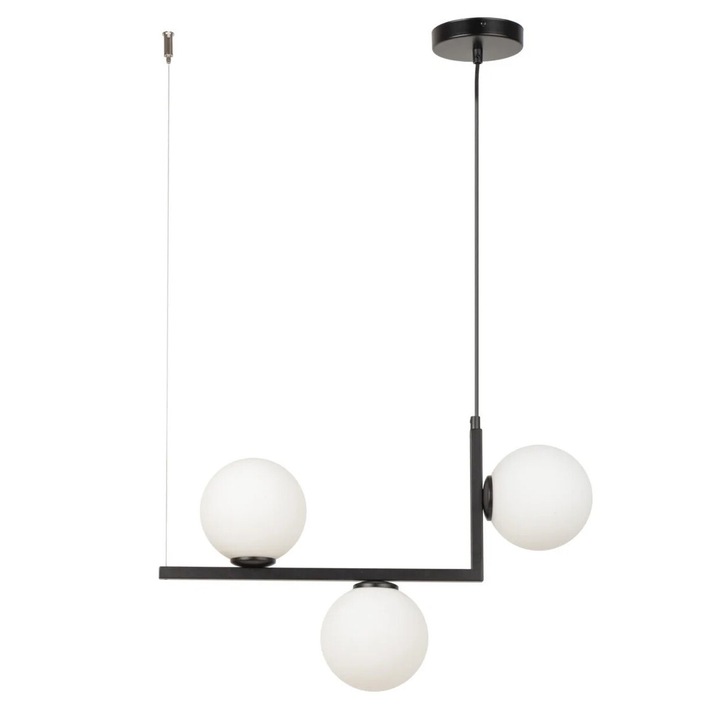 Полилей Sigma, G9, 52 см, бял/черен, метал