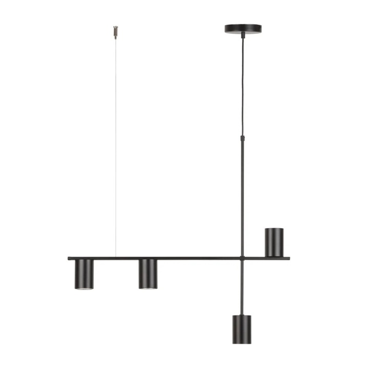 Полилей Sigma Lighting, 4 източника на светлина, метал, черен, 70см