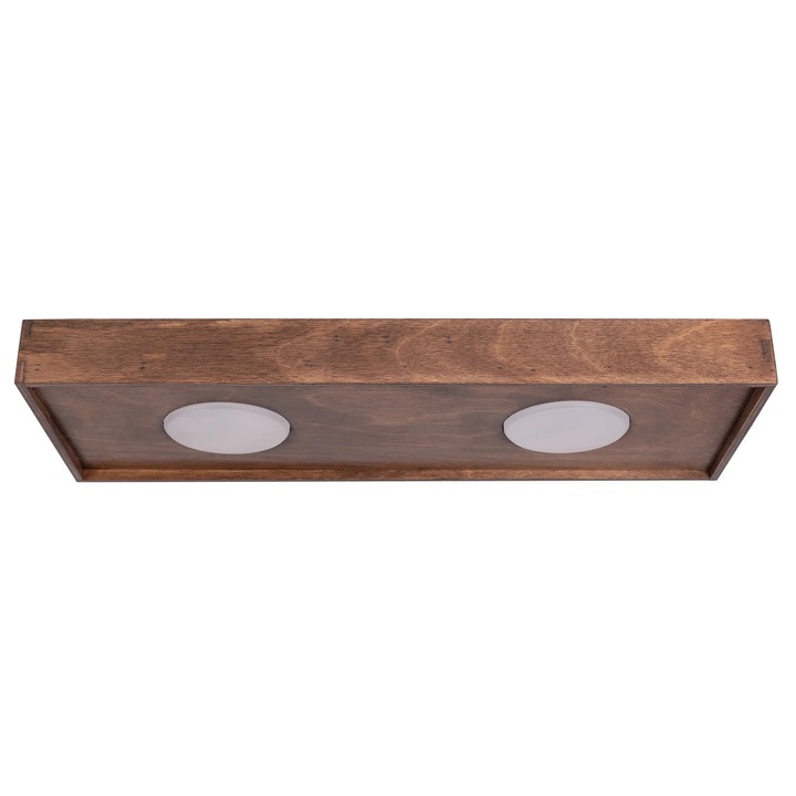 Spoturi, Sigma Lighting, prosta rectangulara, 2 surse de iluminare, maro, 41x12cm