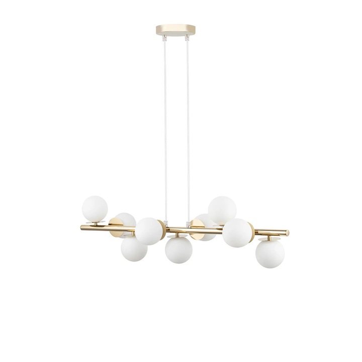 Полилей Sigma Lighting, 9 източника на светлина, бяло стъкло, 91x120x24см, IP20