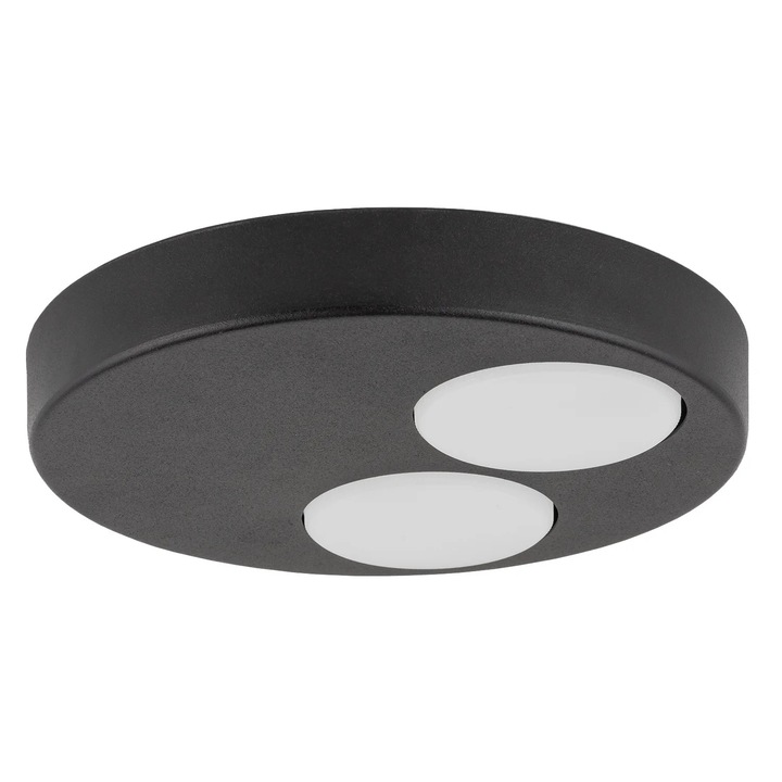 Spot, Sigma Lighting, modern, negru, 20cm, 2xGX53 12W