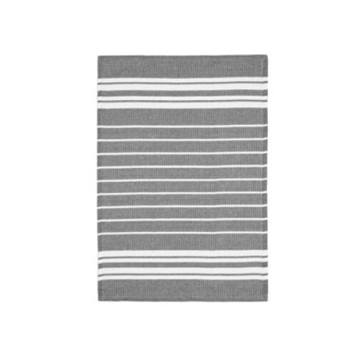 Хавлиена кърпа на сиви бели райета 60x40 см