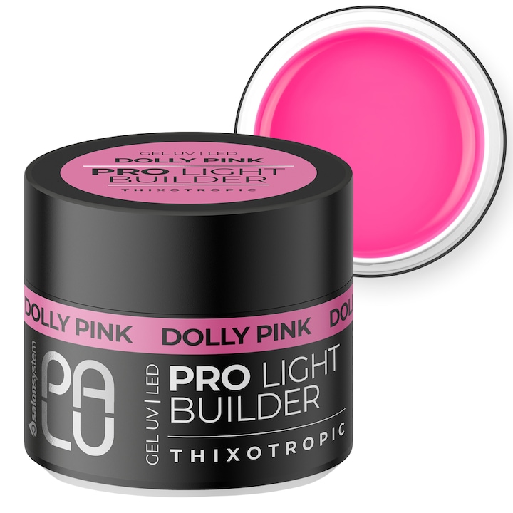 Pro Light Dolly Pink Építő gél 45 g, intenzív rózsaszín, karcálló, önterülő, professzionális használatra