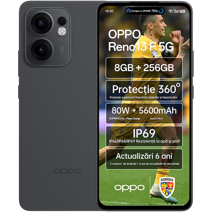 Смартфон OPPO Reno13 F, 8GB RAM, 256GB, 5G, Graphite Grey