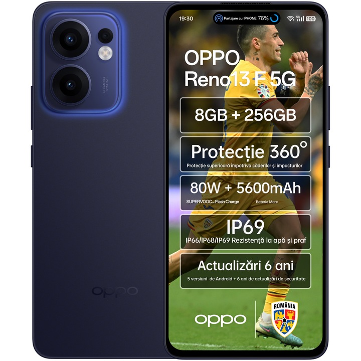Смартфон OPPO Reno13 F, 8GB RAM, 256GB, 5G, Luminous Blue