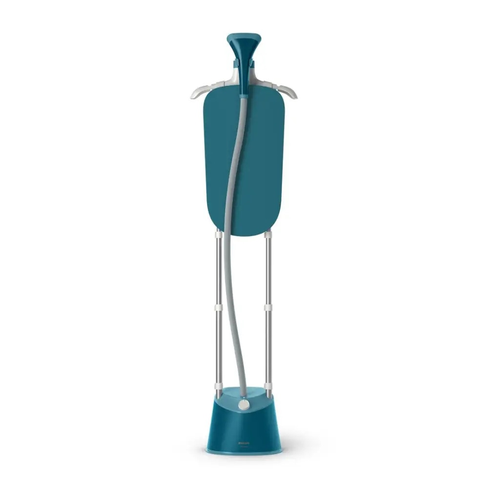 Aparat de calcat cu abur vertical Philips Seria 1000 STE1040/20, 1800 W, Rezervor 1.8 l, Debit de abur 36 g/min, 3 setari abur, Albastru