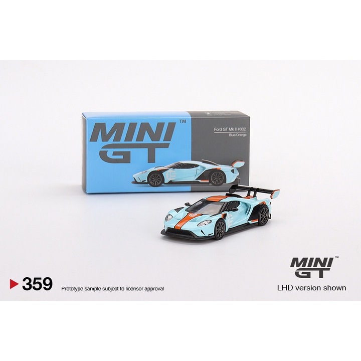 Ford GT Mk II #002 модел автомобил Gulf, 1:64 Mini GT MGT359