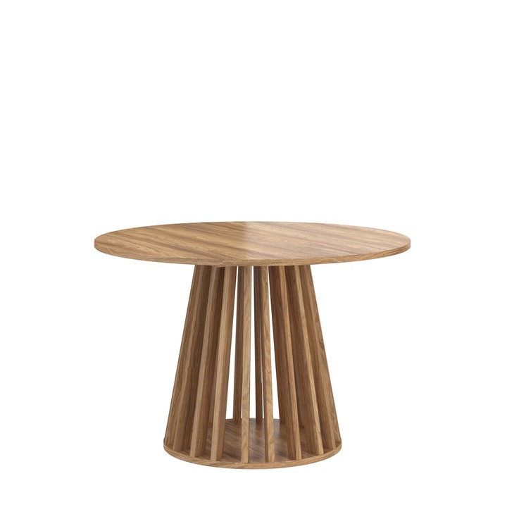 Masa dining rotunda fixa 120 cm stejar Frida