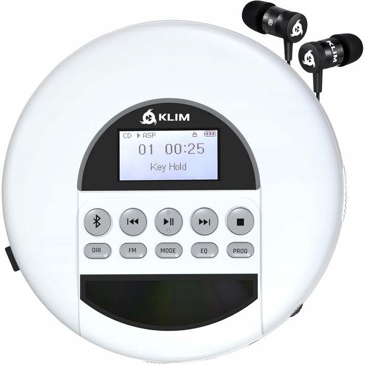 Discmann MP3, Klim, Bluetooth, FM rádió, 14 órás akkumulátor üzemidő, KLIM Fusion fejhallgatóval