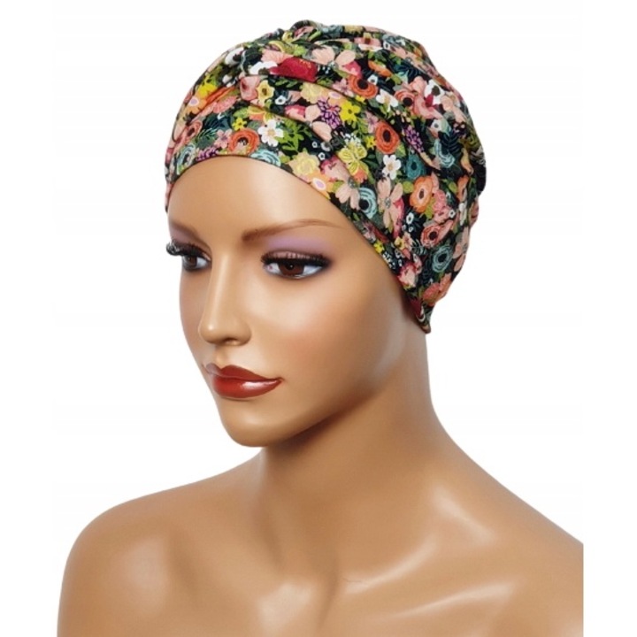Caciula dama turban, bambus, multicolor, universal