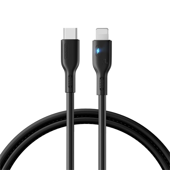 Joyroom S-CL020A13 töltő- és adatátviteli kábel, USB-C/Lightning, 20 W, 1,2 m, fekete