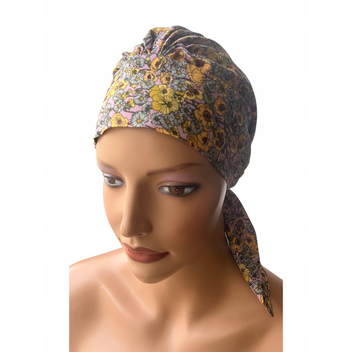 Turban dama Eva Design, viscoza, universal, primavara-vara, culoare multicolor