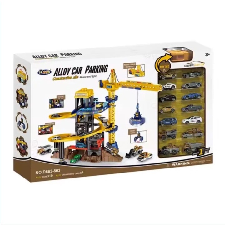 Състезателна писта и гараж за автомобили