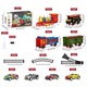 Trenulet Electric cu Aburi RetroSteamTrain pentru Copii, Include Tren Electric cu Efecte Sonore, Lumini, Fum Real, 3 Vagoane, 12 Sine, 4 Masinute, Model Retro, Indiggo@, Multicolor, +3 Ani