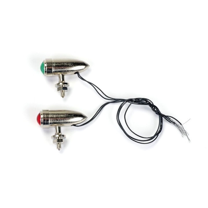 2 darabos helyzetjelző lámpa készlet, Graupner, 24 mm, 3V/100mA, fém, M3 menettel