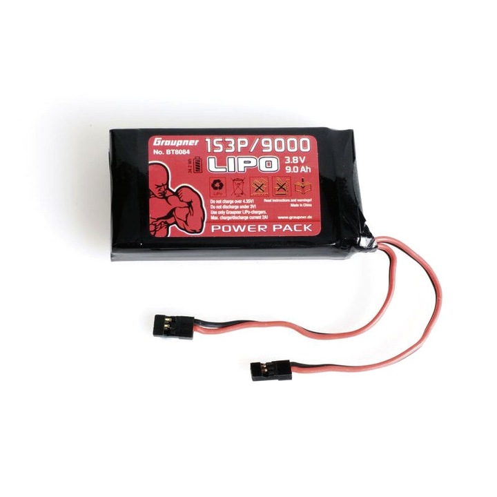 Graupner/SJ adócsomag, LiPo 1S3P/9000 3,8 V TX, 34,2 Wh