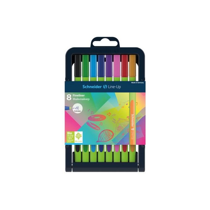 Set 8 Linere, Schneider, 0.4 mm, Multicolor