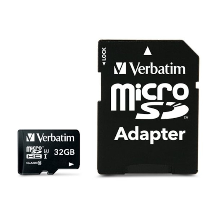 Card de memorie, Verbitam, MicroSDHC, 32GB, Clasa 10 UHS l