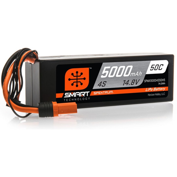 Spektrum LiPo akkumulátor 14.8V 5000mAh 50C keményház, 137x45x37mm