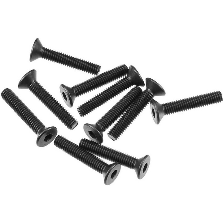 10 db hatlapfejű csavarkészlet, Axiális, M3x16mm, FH