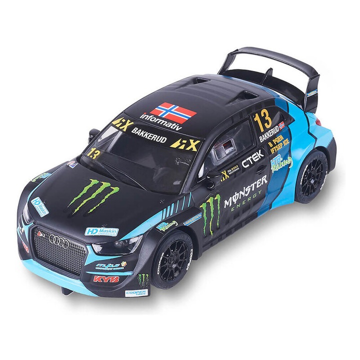 SCX Audi S1 WRX Monster 1:32 autó, világítással, analóg versenyekhez