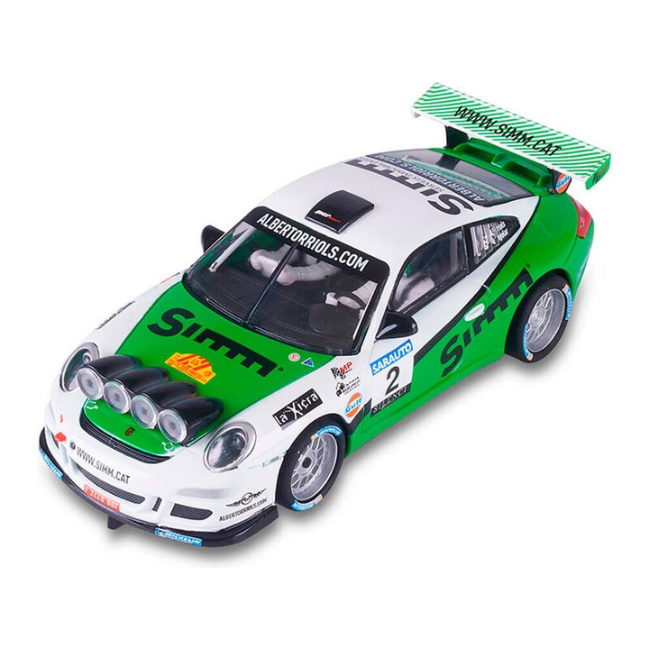 Autó, SCX, Porsche 911 RALLY Orriols 1:32, világítással, analóg versenyautókhoz